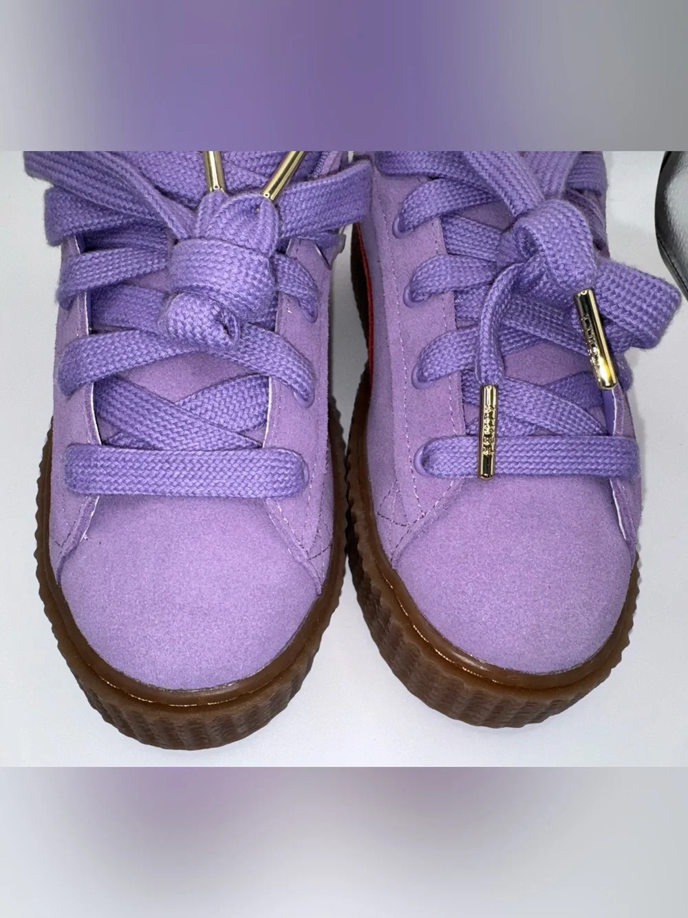 Puma Fenty Creeper Lavender Purple Platform Sneakers Sz 6.5 Rihanna Suede Neon - Picture 6 of 16